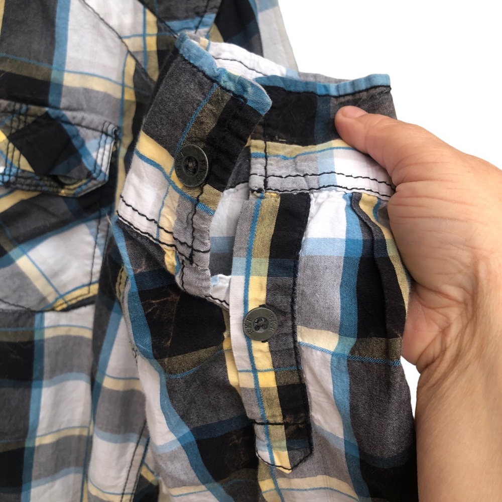 Bke Plaid Oxford Shirt size XL - Picture 7 of 11